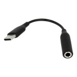 Perėjimas USB C - 3.5mm (K-L) 0.2m (tinka Samsung S20, S21, S22) juodas (black) 